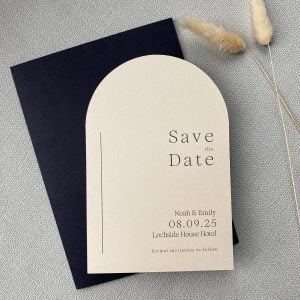Neutral arch save the date card