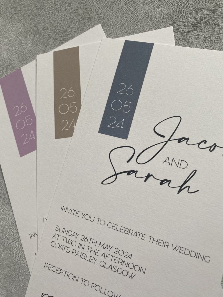 Wedding save the date close up