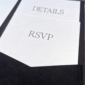 Pocketfold invitation details and RSVP
