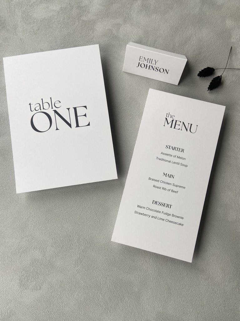 On the day wedding stationery